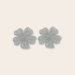 silver laurel earring