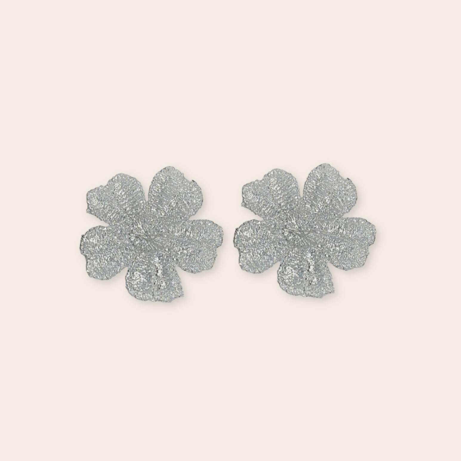 silver laurel earring