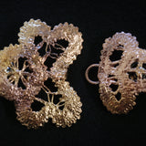 Handcrafted Lace Brooch Clasp - Bronze