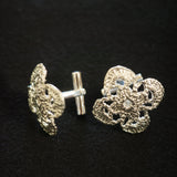 Lace Clover Cufflinks - Silver