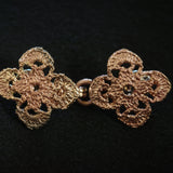 Lace Clover Brooch Clasp - Bronze