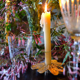 Brass Flower Lace Candlestick Holder