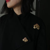 Handcrafted Lace Brooch Clasp - Bronze