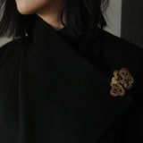 Handcrafted Lace Brooch Clasp - Bronze