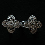 Lace Clover Brooch Clasp - Silver