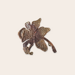 bronze floral brooch
