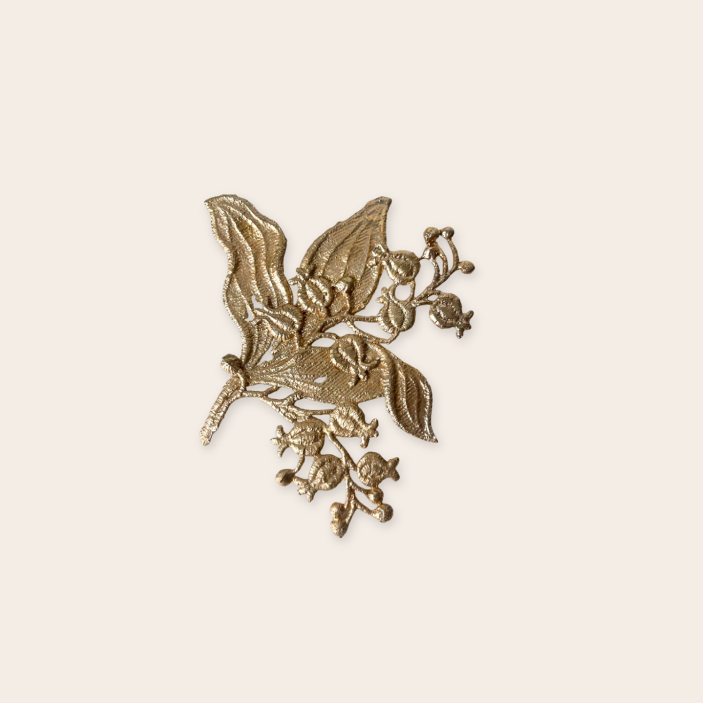 Bronze Lily of the Valley Brooch