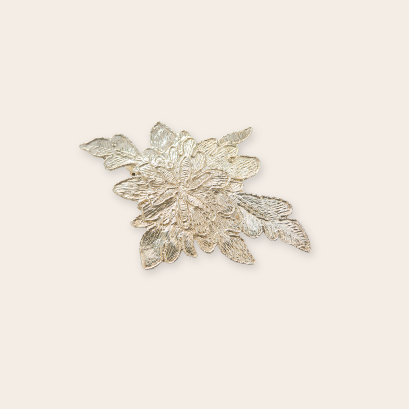 Silver Amarylis Brooch