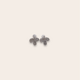 Silver Large Teardrop Post Earring