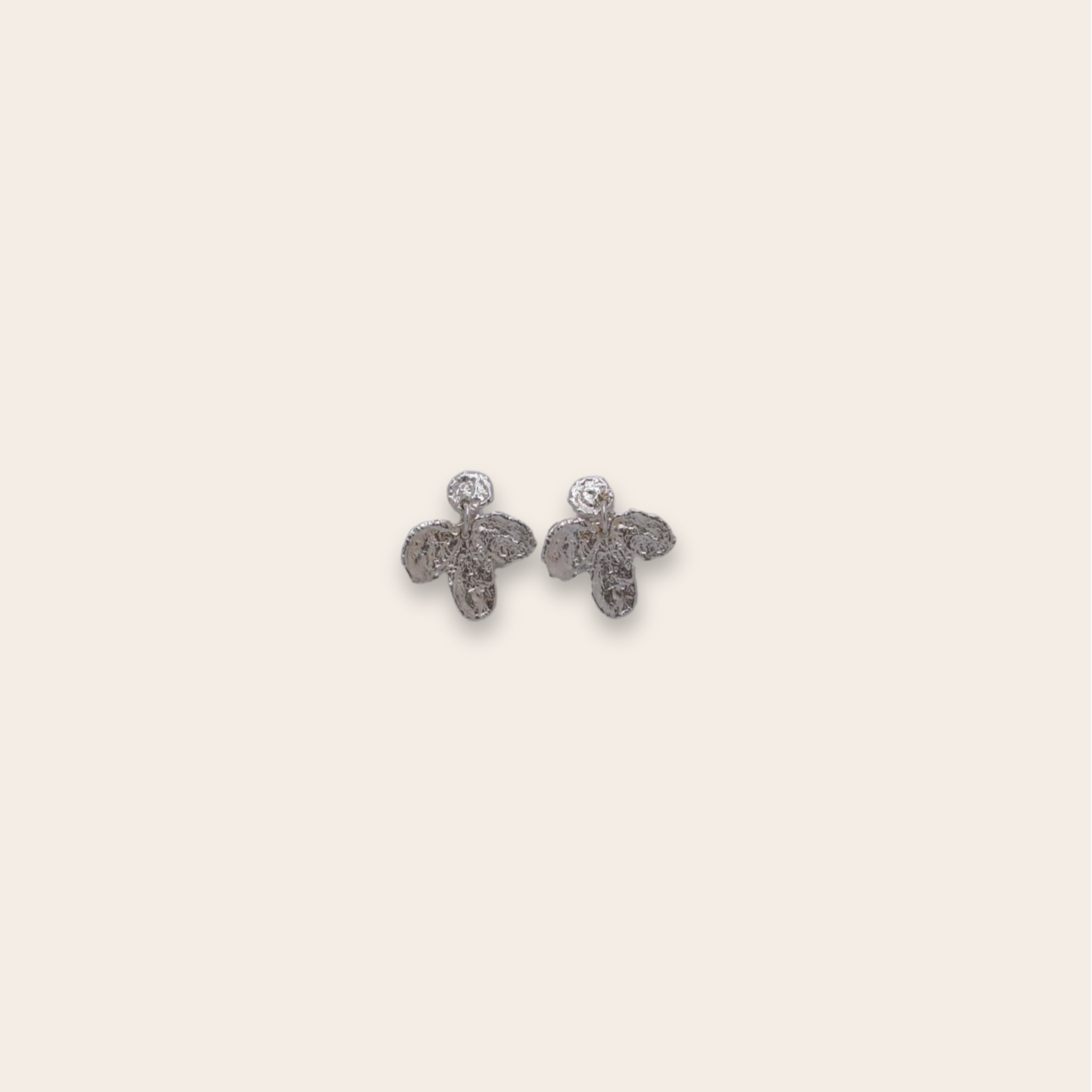 Silver Large Teardrop Post Earring