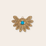 14k yg lace with turq
