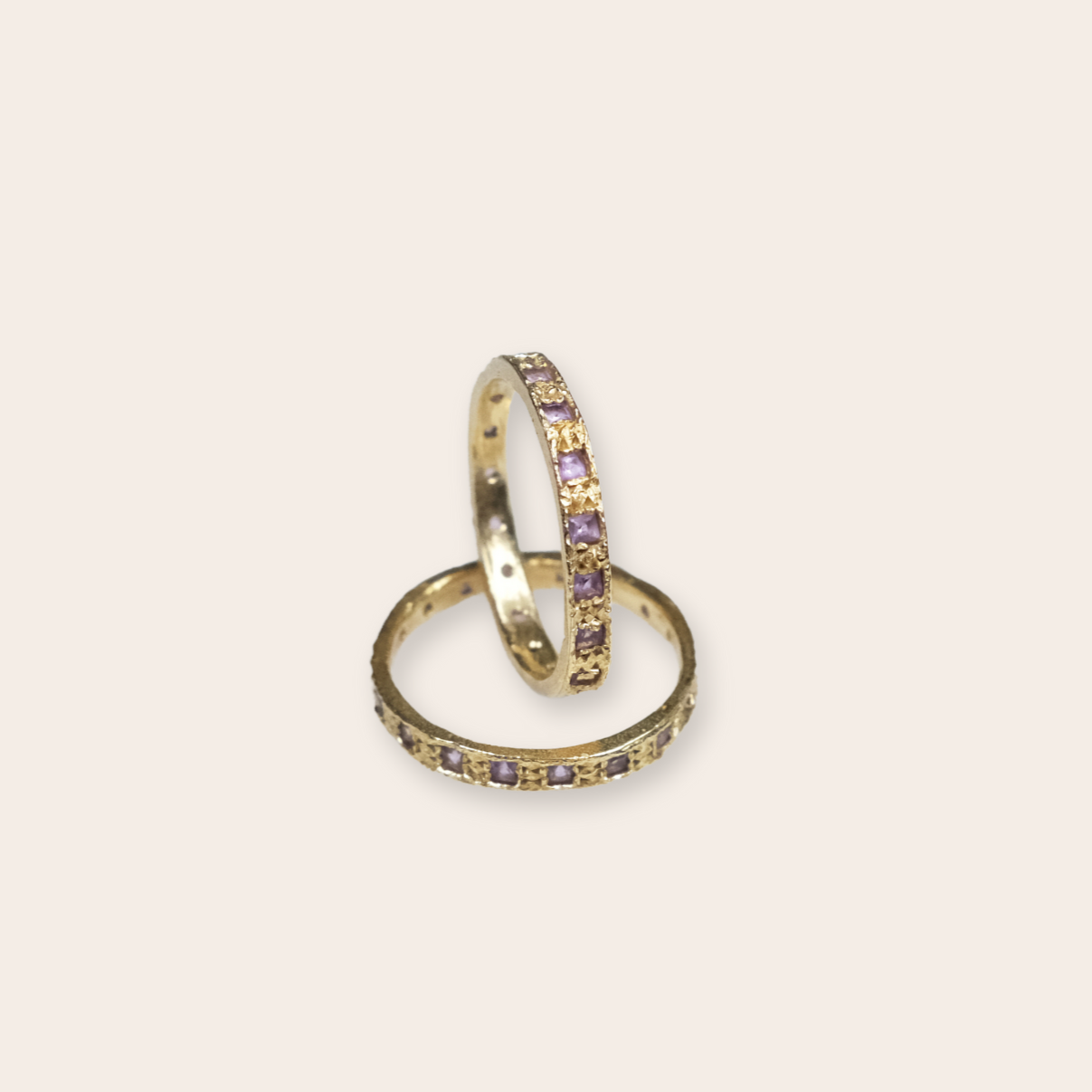 14K Yellow Gold with Amethyst