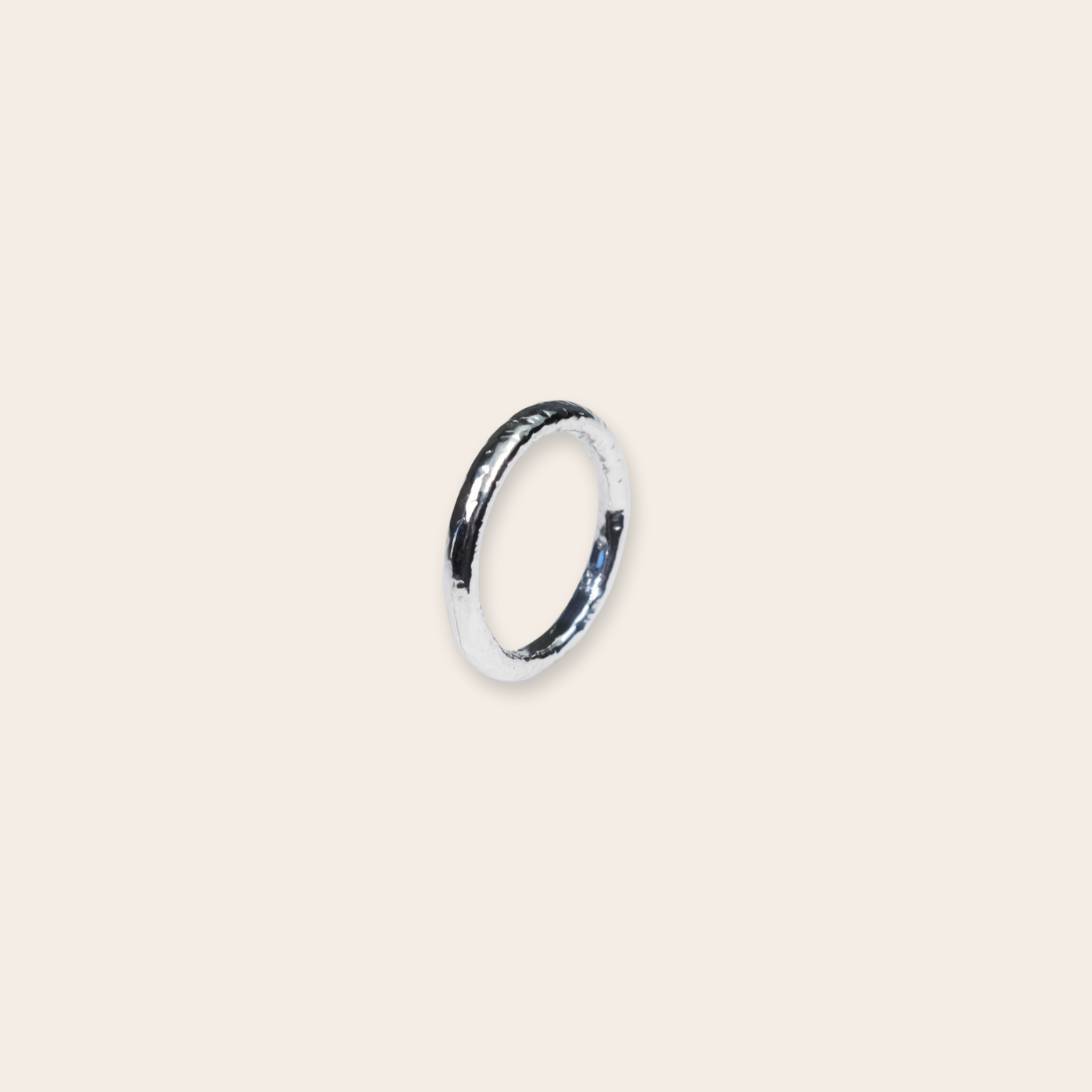 10k white gold rounded band