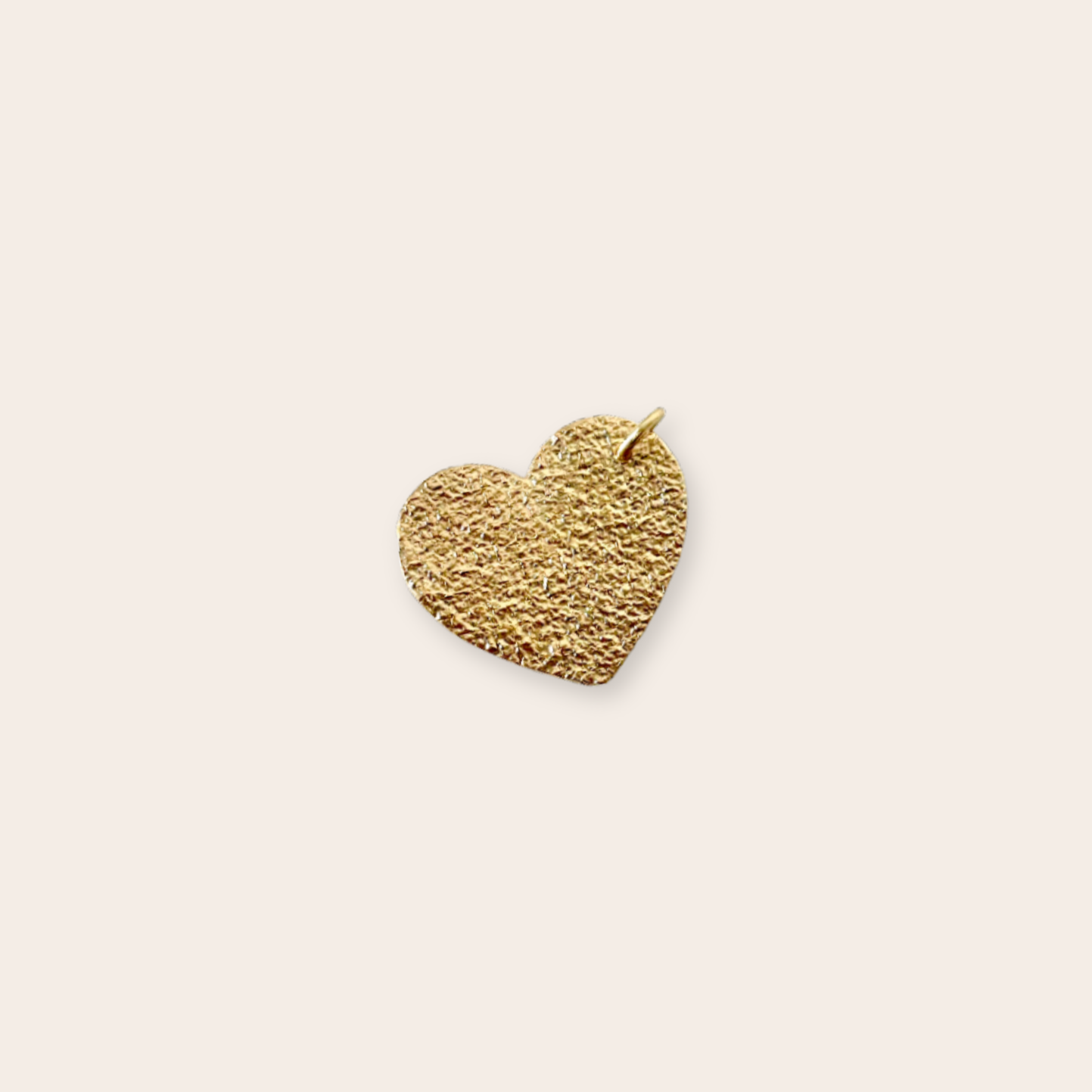 14K Yellow Gold Heart Canvas Charm
