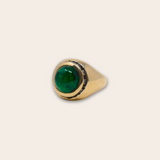 14K Yellow Gold Emerald with Sapphire and Diamond
