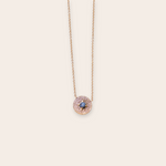 14k YG disc with sapphire