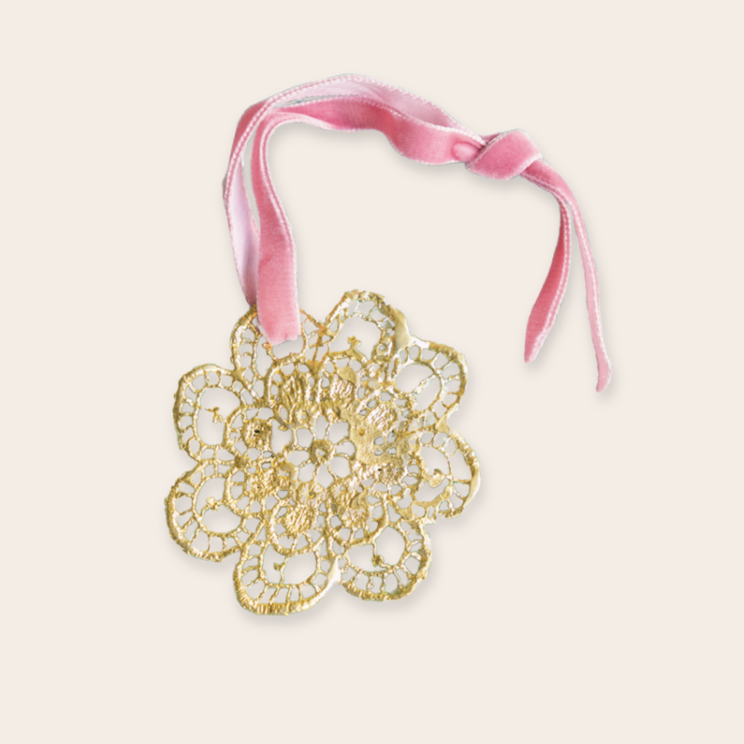 Medium Brass Flower Ornament