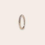 14k White Gold Rope Stacking Band