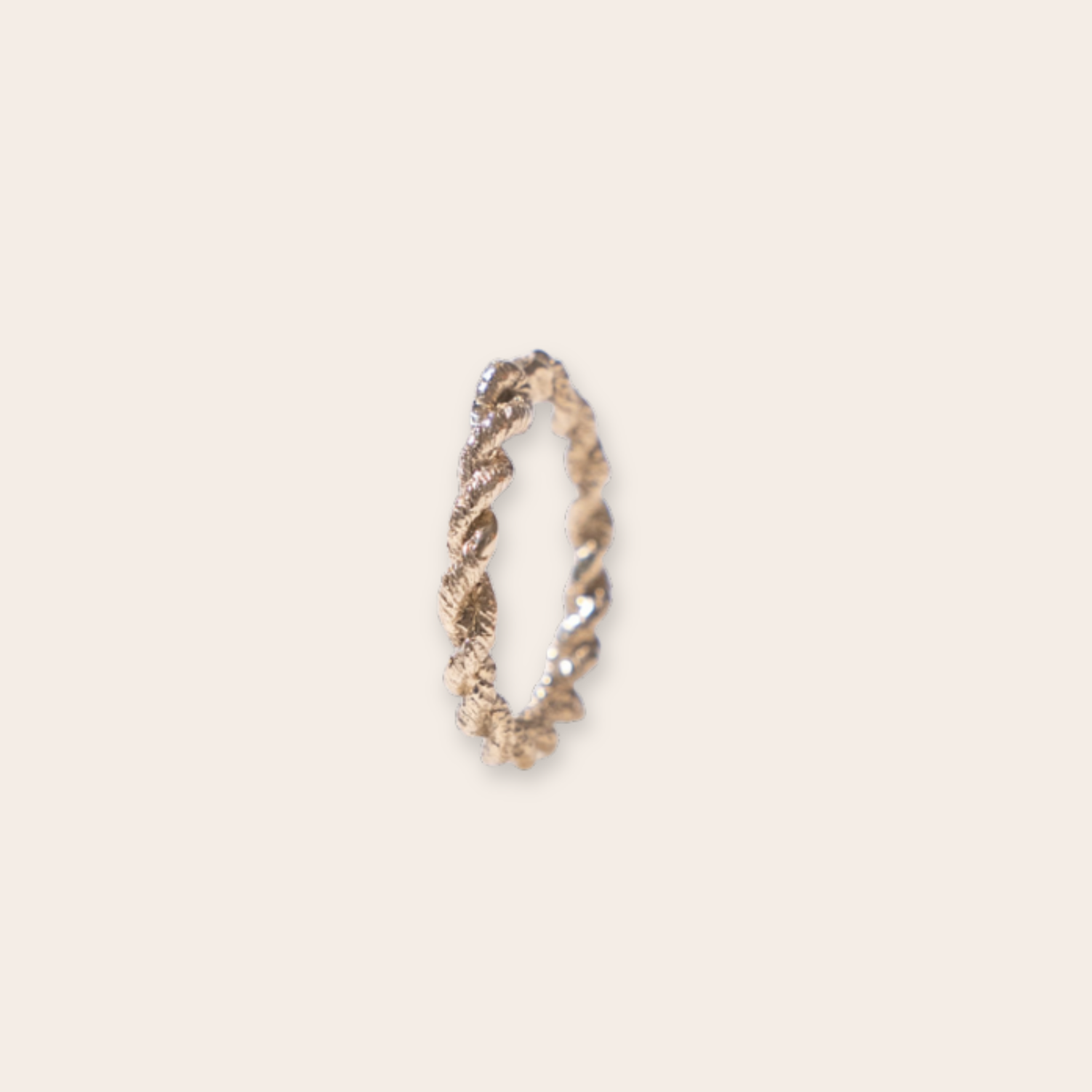 14k white gold rope band