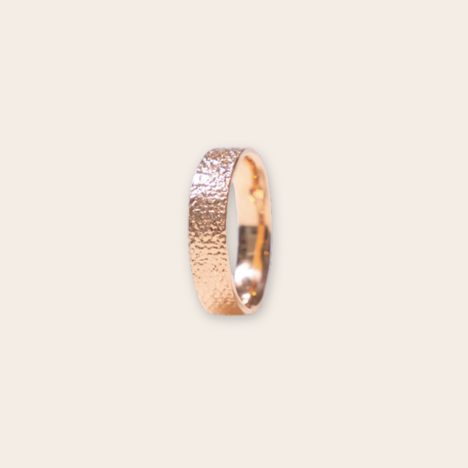14k Rose Gold Mid Cigar Band