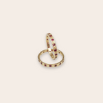 14k YG with square ruby