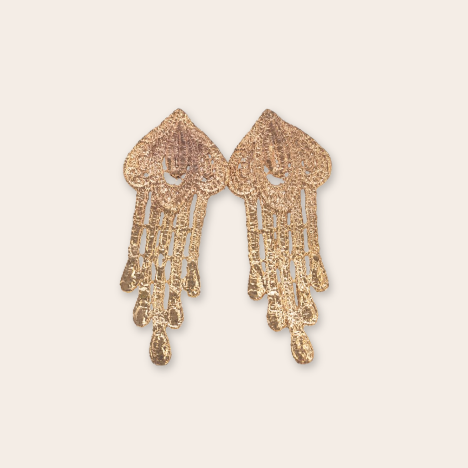 bronze drip earring