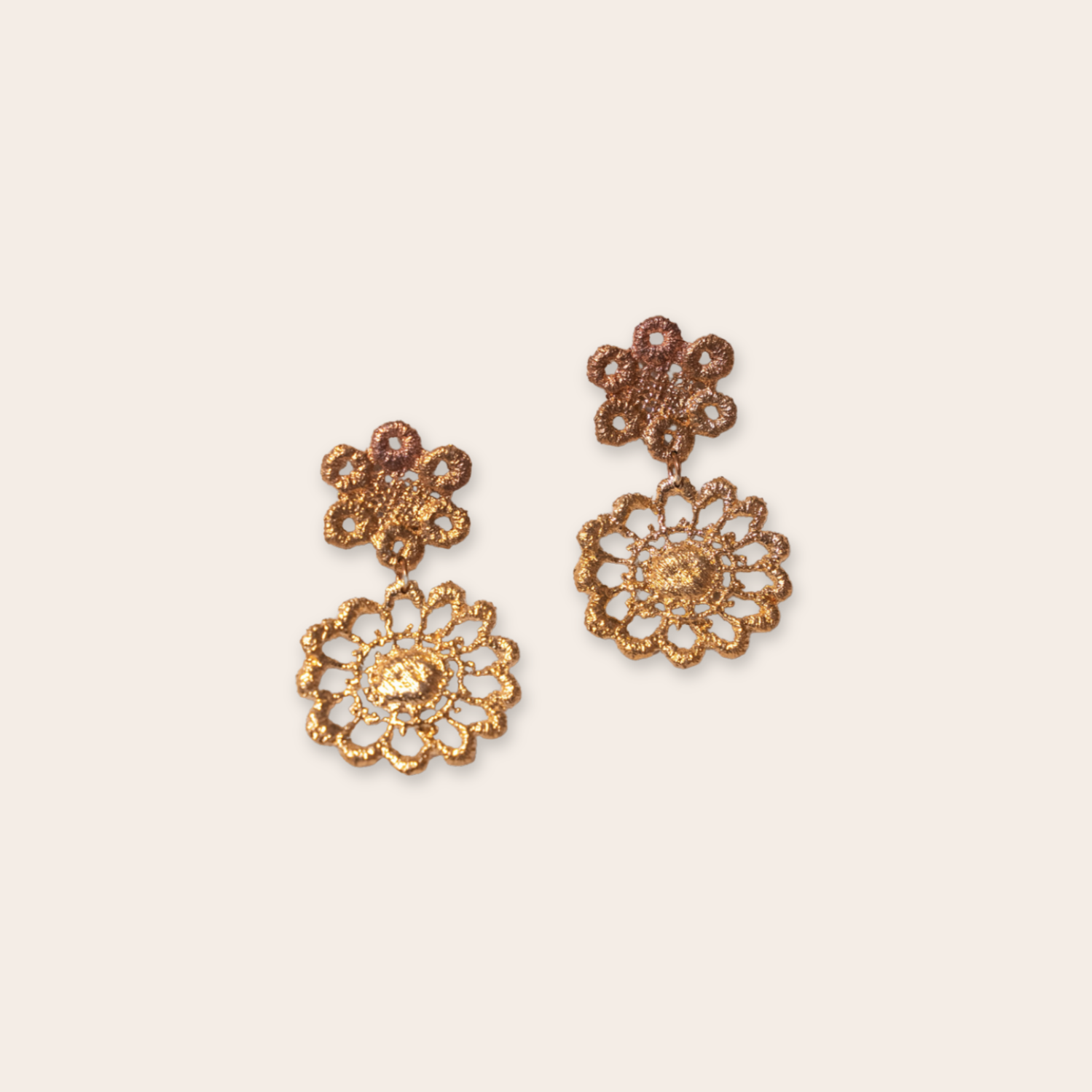 bronze double flower drop