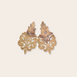 bronze statement earrings
