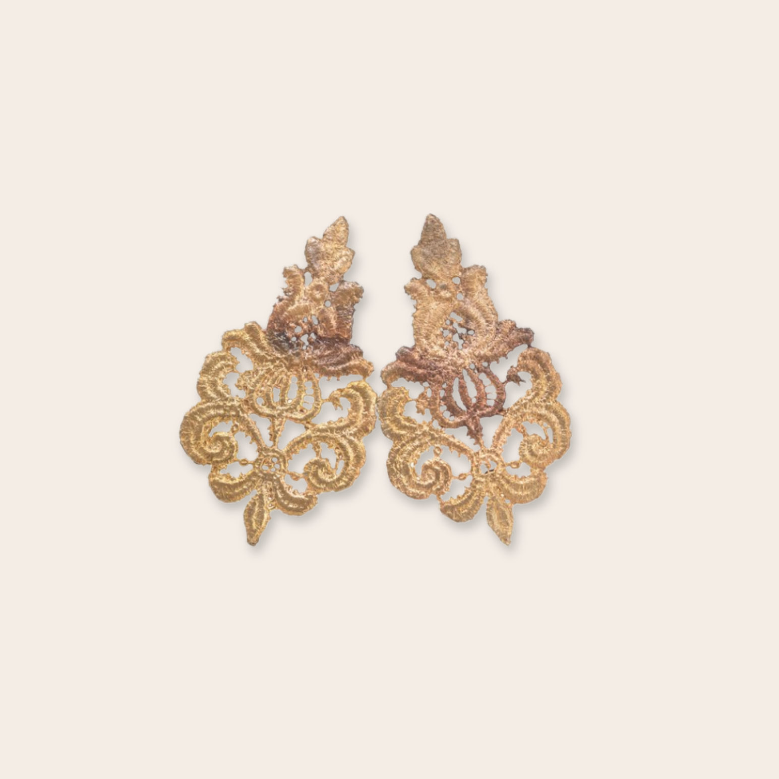 bronze statement earrings