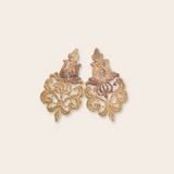 bronze statement earrings