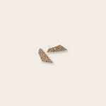 14k RG geometric burlap earrings