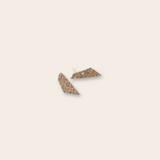 14k RG geometric burlap earrings