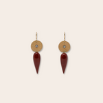 14k YG disc with diamond and teardrop