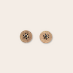 14k Yellow Gold Disc with Black Diamonds