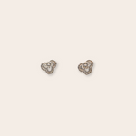 Silver Trifold Stud Earring