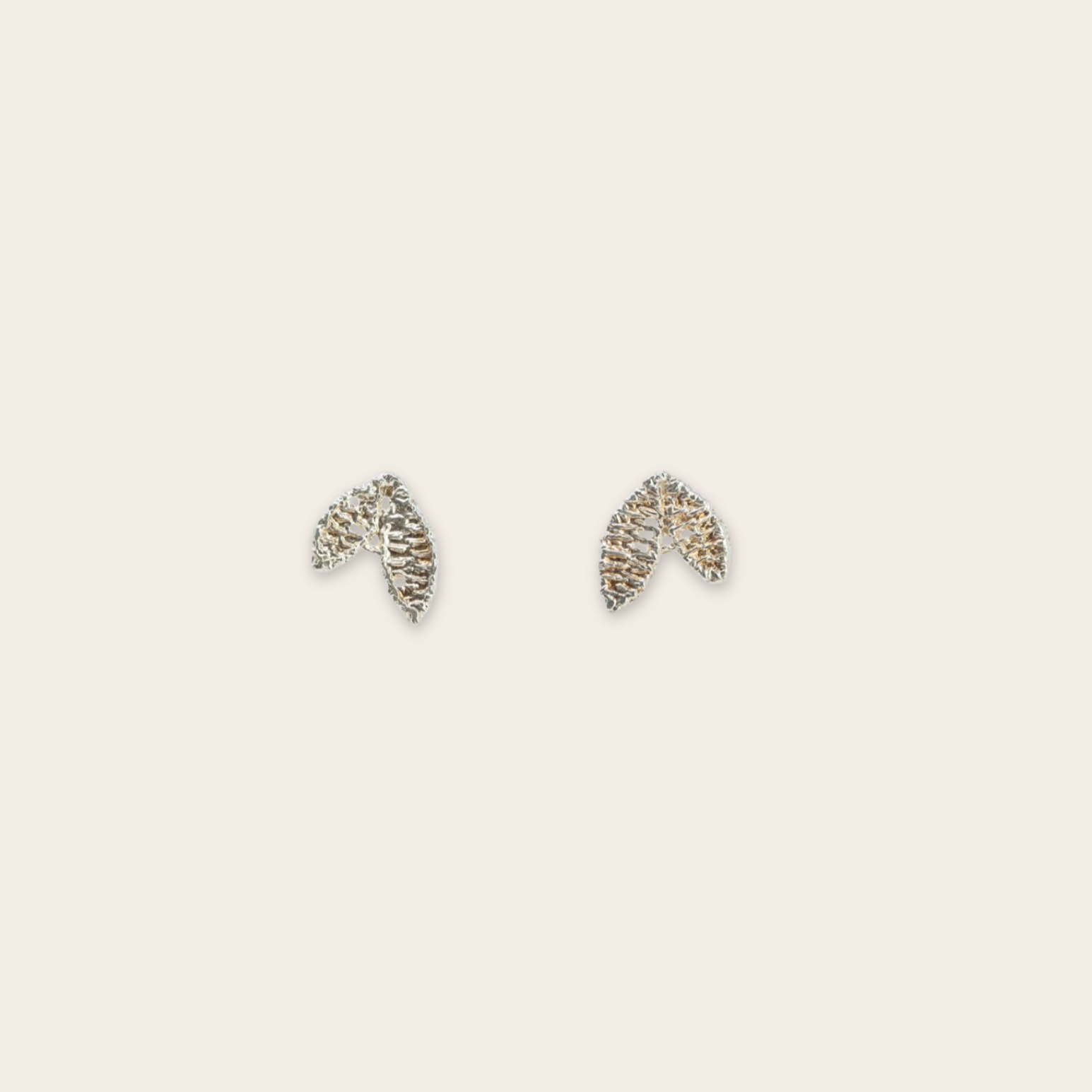 Silver Small Leaf Stud