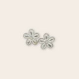 Silver Poppy Studs