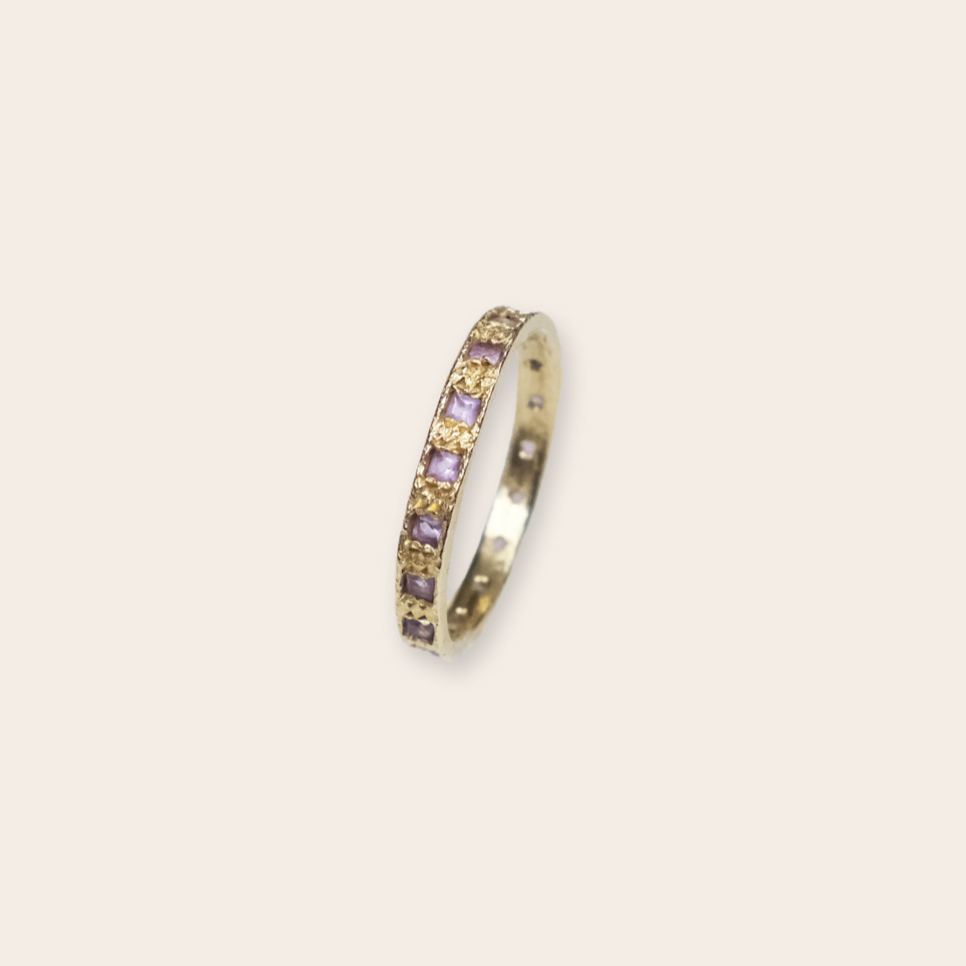 14k yg with amethyst