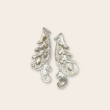 silver long satin stud 