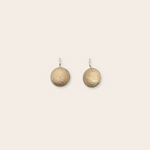 14k YG burlap circle on french wire