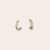 14k yellow gold dot hoop 