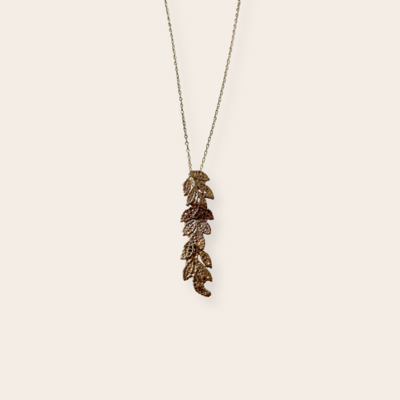 bronze cascading necklace