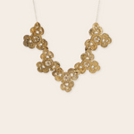 bronze trifoil necklace
