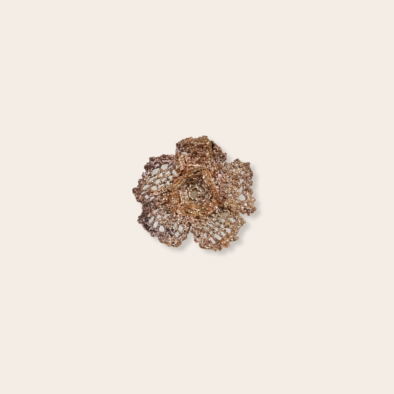 Bronze Crochet Brooch