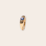 18K Yellow Gold Sapphire Agate Estate Ring