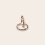 14k rose gold and round lavender sapphire eternity band