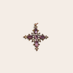 Pink Topaz Cross and Chrysoberyl Estate Pendant