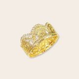 Gold Plate Bangle - Wide